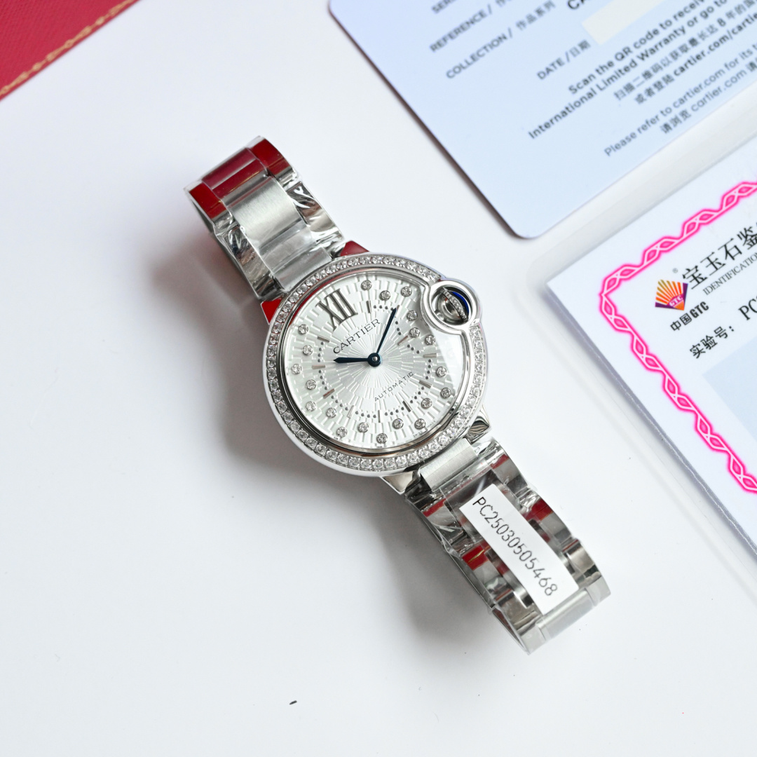 カルティエ Ballon Bleu ダイヤ レディース 自動巻き 高級感仕上げ スーパーコピー 高再現度 腕時計 安心サイト_6