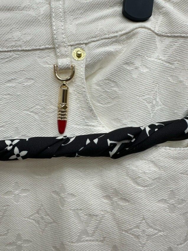 ルイヴィトン モノグラムジャカード ホワイトパンツ 通気 快適な着心地 ブランド服 スーパーコピー 高再現度 安心サイト_6