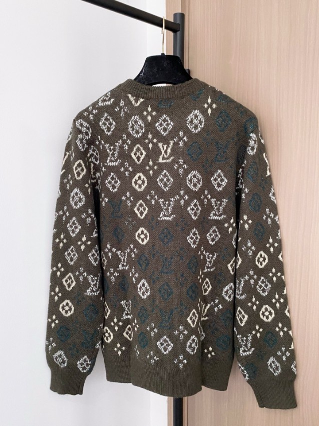 ルイヴィトン偽物 クルーネックセーター2025新作 高級感仕上げ 高再現度 細部まで忠実な職人技術再現_2