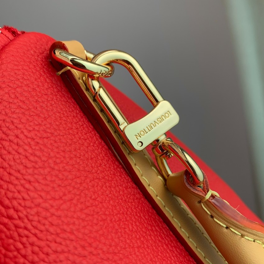 ルイヴィトン 高品質バッグ レッド×ベージュ 2025年新作 上質レザー使用 エレガントな2WAYデザイン_5