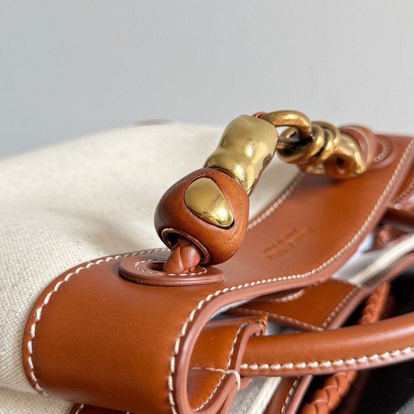 ボッテガ・ヴェネタ トートバッグ コピー 2025新作 高再現度キャンバス×ブラウンレザー仕様 秘密厳守配送対応モデル_7