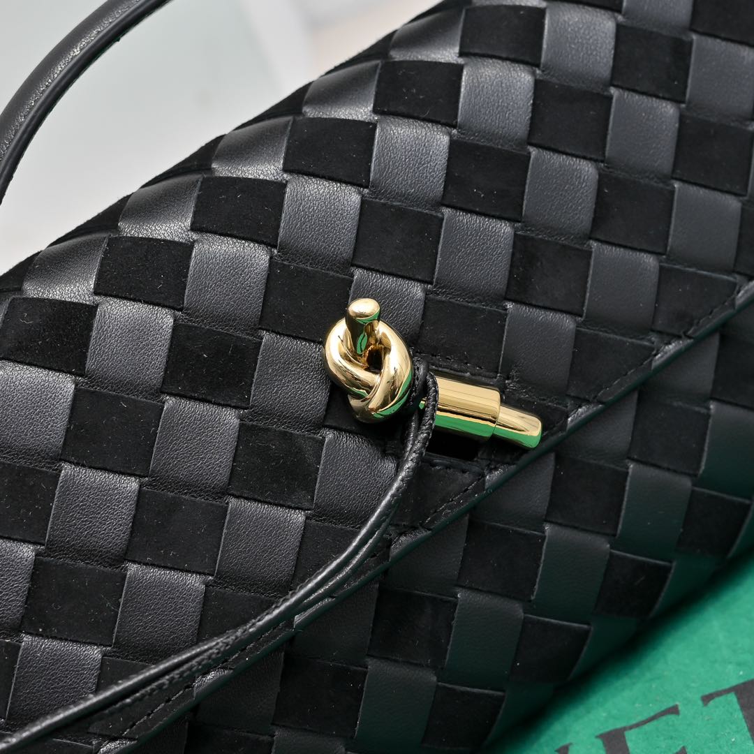 ボッテガ・ヴェネタ クラッチバッグ 偽物 バレない再現度 2025新作 高級感仕上げイントレチャートブラック仕様_6