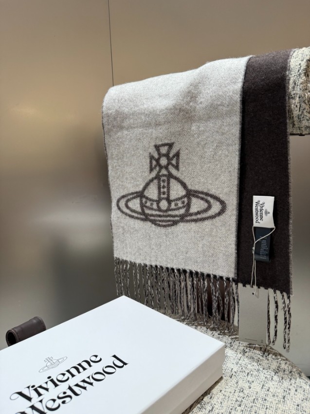 ヴィヴィアンウエストウッド スカーフ 格安 2025新作 高級感仕上げ リバーシブルデザイン ウール素材 高再現度 安心サイト_1