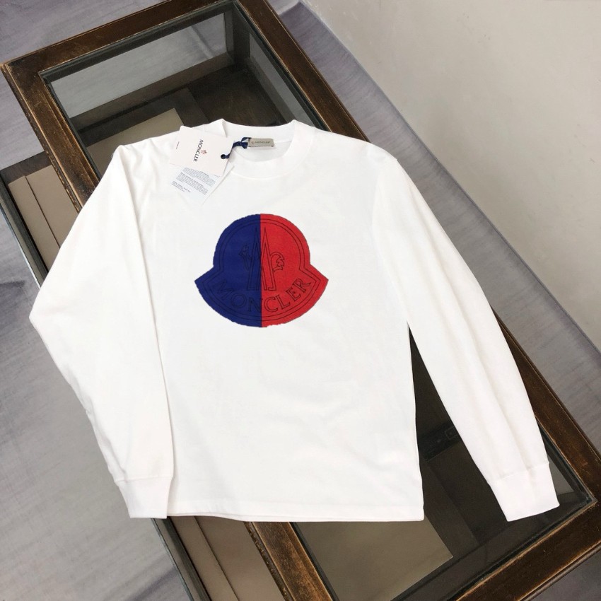 モンクレール ロンT スーパーコピー 優良サイト 2025新作 高級感仕上げ トリコロールロゴ 男女兼用 快適な着心地_1