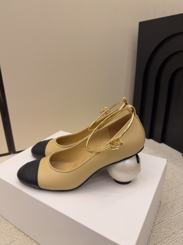 シャネル パンプス n級 2025新作 ベージュ 高再現度 本格派モデル 高級感仕上げ パールヒール 安心サイト_5
