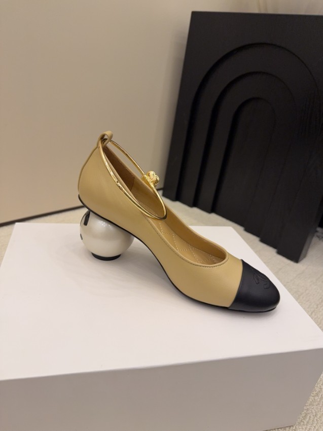 シャネル パンプス n級 2025新作 ベージュ 高再現度 本格派モデル 高級感仕上げ パールヒール 安心サイト_4