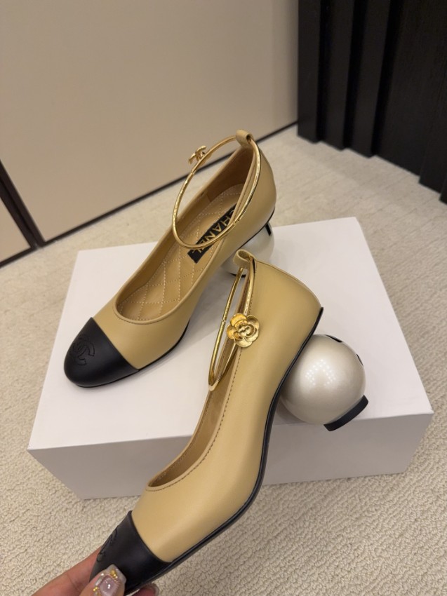 シャネル パンプス n級 2025新作 ベージュ 高再現度 本格派モデル 高級感仕上げ パールヒール 安心サイト_7