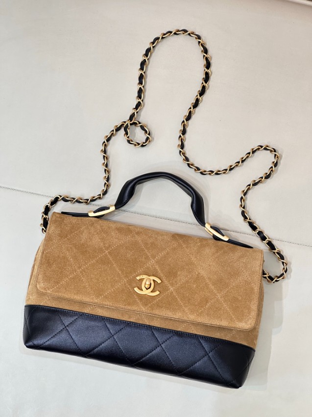 シャネル バッグ 激安 2025新作 キャメル×ブラック 高再現度 高級感仕上げ チェーンショルダー 安心の日本倉庫_2