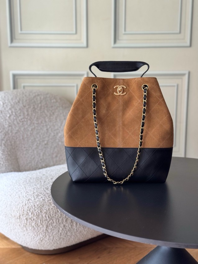 シャネル バッグ 格安 2025新作 キャメル×ブラック 高再現度 高級感漂う チェーンショルダー 口コミ多数 安心サイト_1