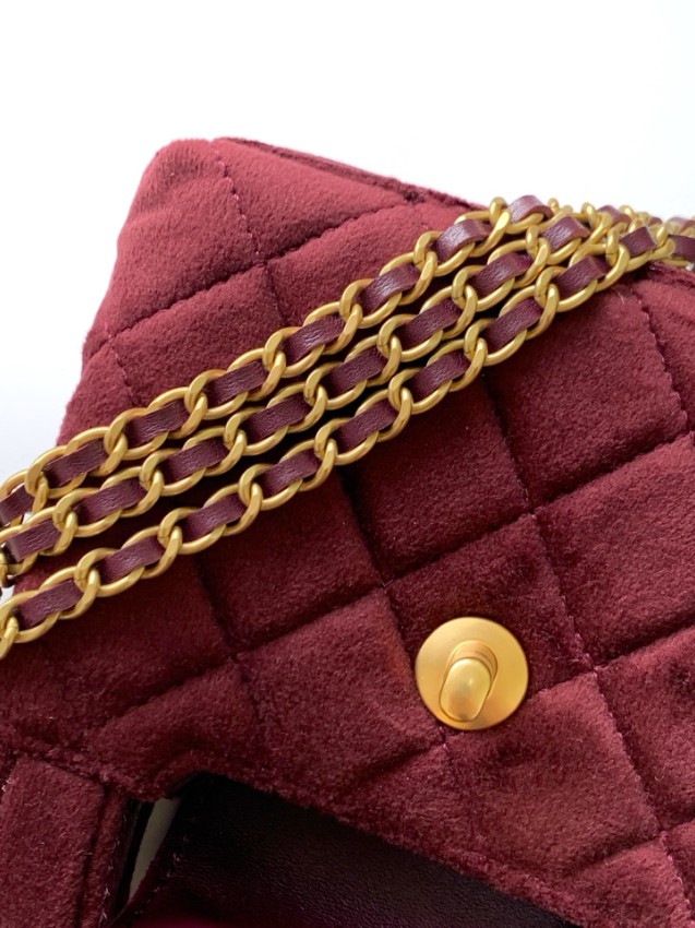 シャネル バッグ 激安 2025新作 ボルドー 高再現度 上質感漂う ミニチェーンバッグ 高級感仕上げ 安心サイト_8