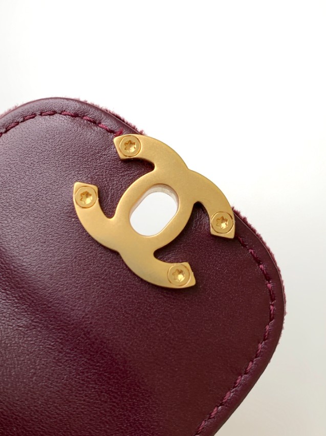 シャネル バッグ 激安 2025新作 ボルドー 高再現度 上質感漂う ミニチェーンバッグ 高級感仕上げ 安心サイト_6