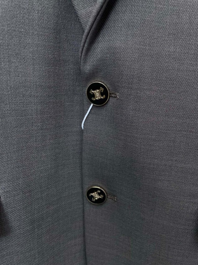 セリーヌ スーツ ブランド コピー 安全通販 グレー セットアップ 2025新作 高再現度 職人技術再現 高級感仕上げ_8