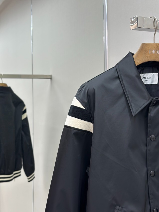 セリーヌ ジャケット 偽物 バレない再現度 トリオンフロゴ ナイロンブルゾン 2025新作 ブランド コピー 高品質仕様_1