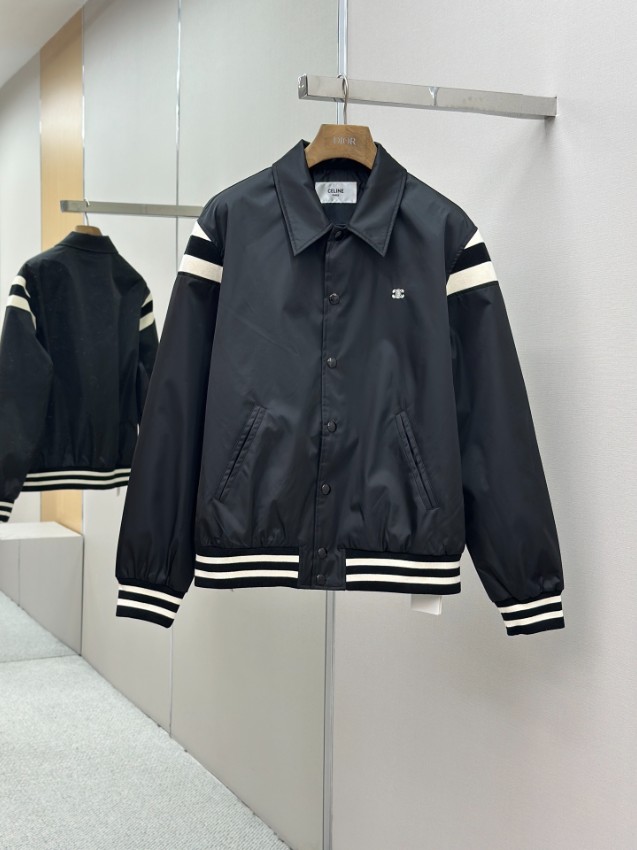 セリーヌ ジャケット 偽物 バレない再現度 トリオンフロゴ ナイロンブルゾン 2025新作 ブランド コピー 高品質仕様_2