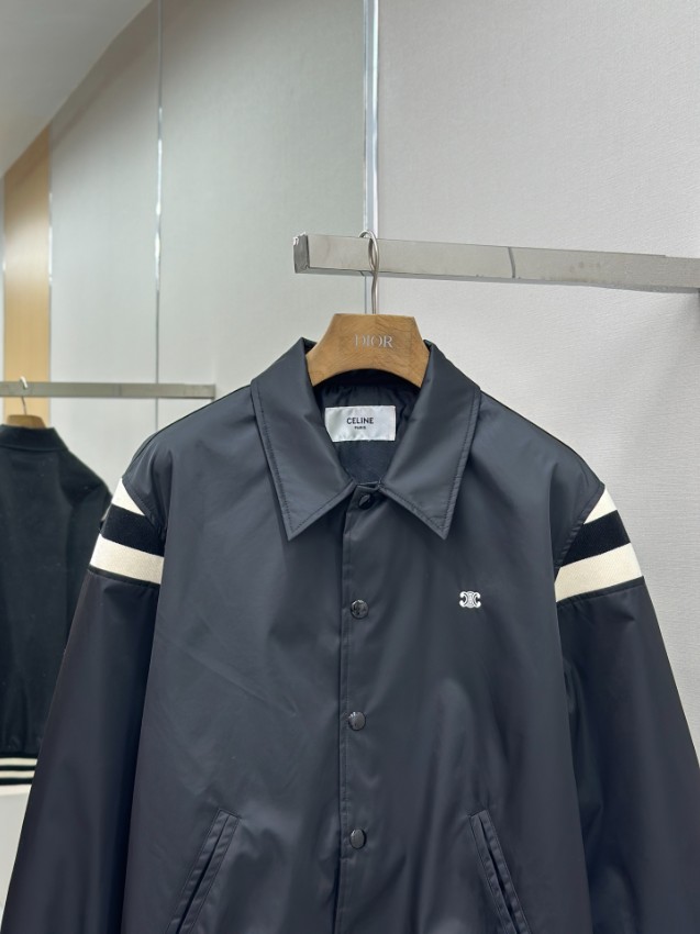 セリーヌ ジャケット 偽物 バレない再現度 トリオンフロゴ ナイロンブルゾン 2025新作 ブランド コピー 高品質仕様_5