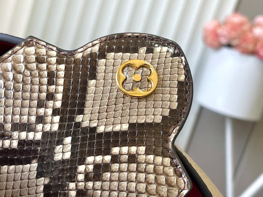 ルイ・ヴィトン カプシーヌBB グレージュ パイソンハンドル 2025新作 バッグ コピー 高級感仕上げ 精密ディテール 上質感あふれる人気モデル_7