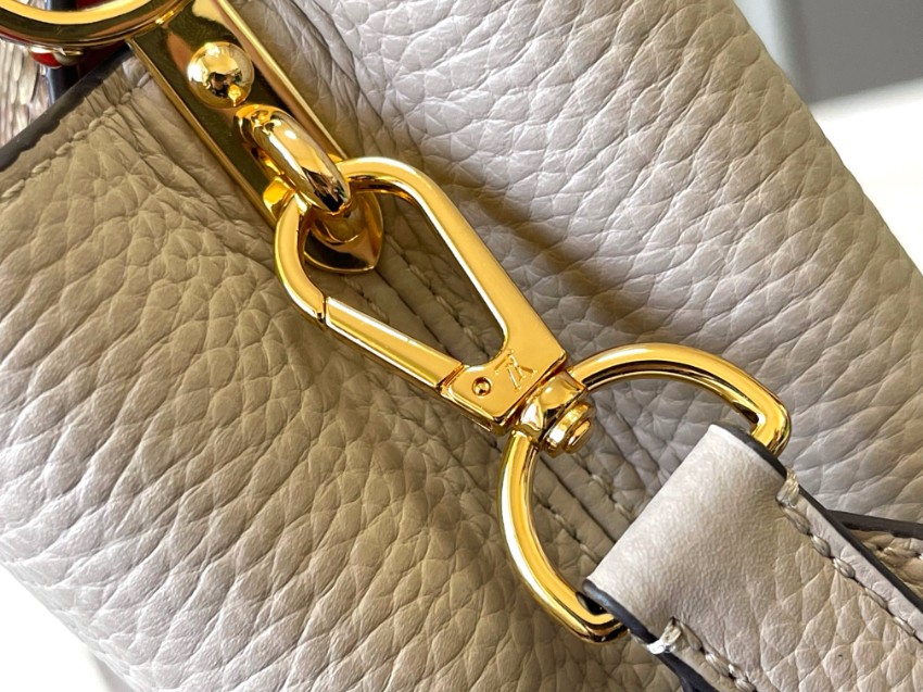 ルイ・ヴィトン カプシーヌBB グレージュ パイソンハンドル 2025新作 バッグ コピー 高級感仕上げ 精密ディテール 上質感あふれる人気モデル_6