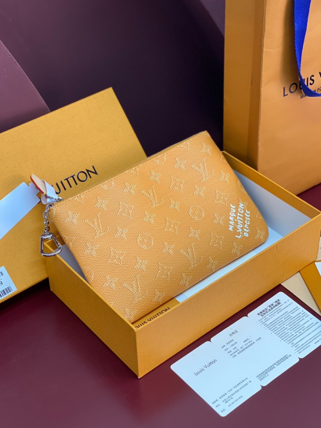 ルイ・ヴィトン モノグラム オレンジ ポーチ 2025新作 バッグ ブランド コピー 高級感仕上げ 精密ディテール 上質感ある人気クラッチ_2