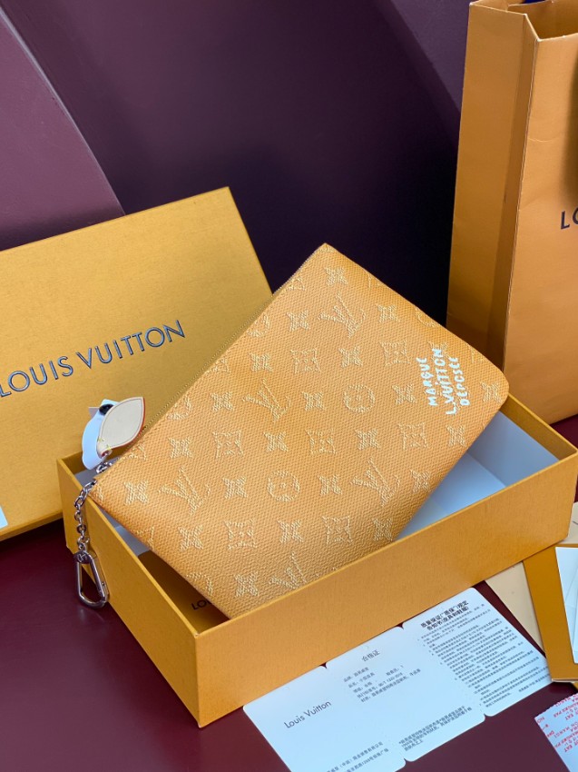 ルイ・ヴィトン モノグラム オレンジ ポーチ 2025新作 バッグ ブランド コピー 高級感仕上げ 精密ディテール 上質感ある人気クラッチ_3