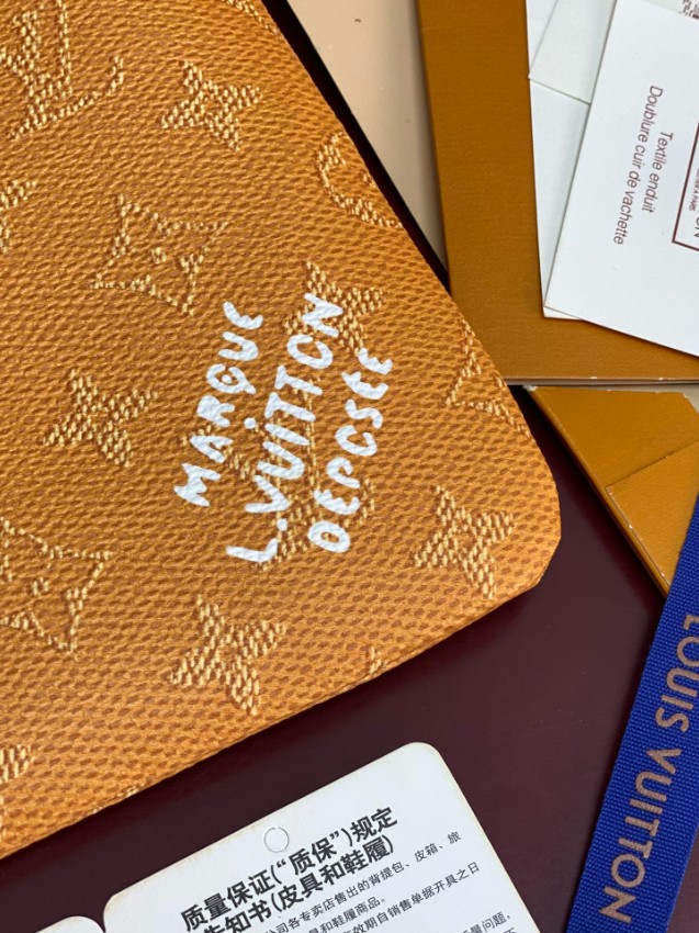 ルイ・ヴィトン モノグラム オレンジ ポーチ 2025新作 バッグ ブランド コピー 高級感仕上げ 精密ディテール 上質感ある人気クラッチ_8