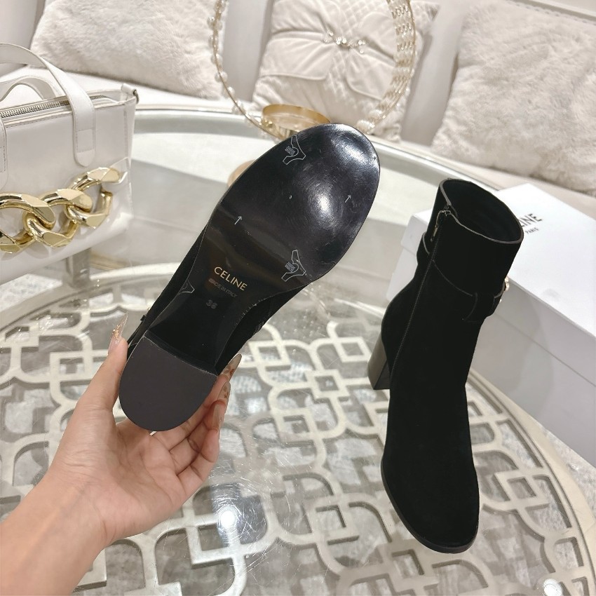 セリーヌ 2025新作 ショートブーツ 偽物 バレない再現度 高評価 本革使用 精密ディテール 安心サイト_9