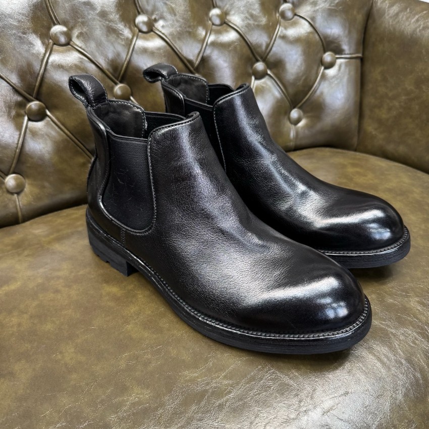 プラダ メンズ レザーチェルシーブーツ n級 2025新作 高再現度 職人技術再現 正確な刻印 上質感 高級感仕上げ 安心サイト_2