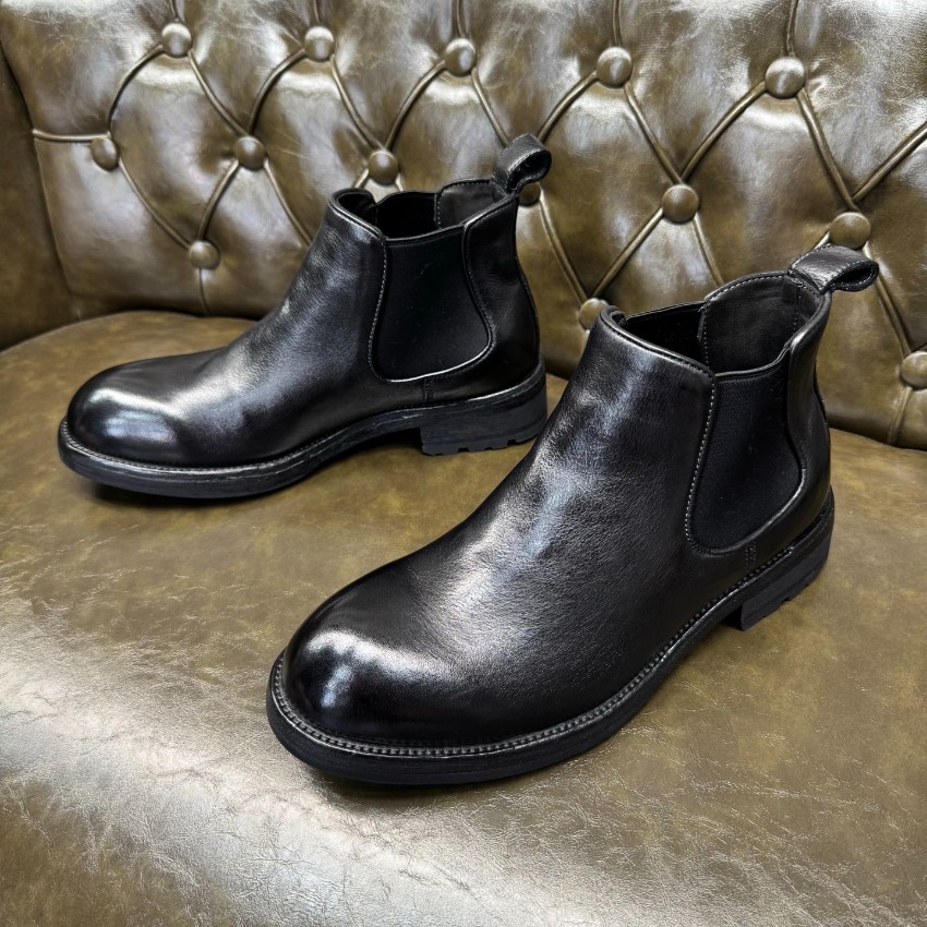 プラダ メンズ レザーチェルシーブーツ n級 2025新作 高再現度 職人技術再現 正確な刻印 上質感 高級感仕上げ 安心サイト_6