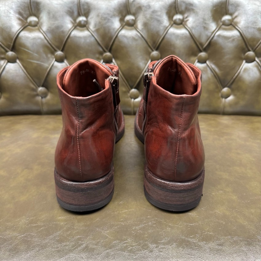 プラダ メンズ レザーレースアップブーツ 激安 2025新作 高再現度 精密ディテール 上質感 高級感仕上げ 長年の実績 発送保証 安心サイト_1