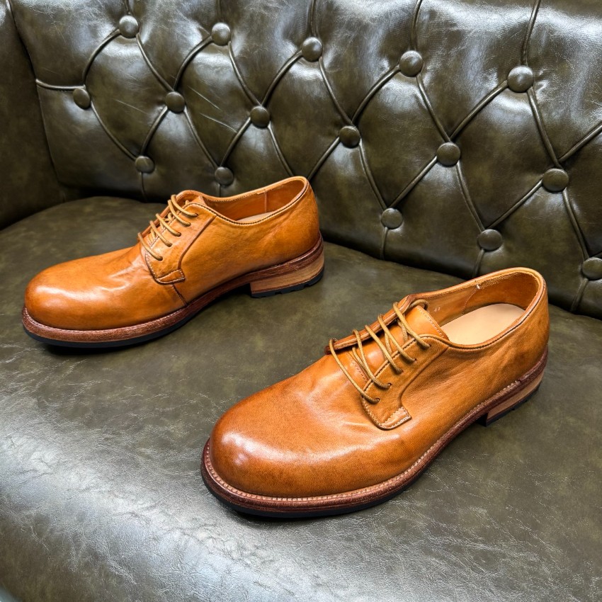 プラダ メンズ レザードレスシューズ 格安 2025新作 高再現度 精密ディテール 上質感 高級感仕上げ 職人技術再現 発送保証 安心サイト_2