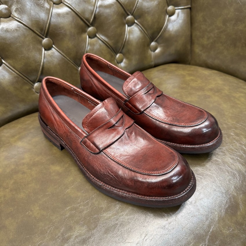 プラダ メンズ レザーローファー ブランド コピー 2025新作 高再現度 精密ディテール 上質感 高級感仕上げ 職人技術再現 発送保証_4