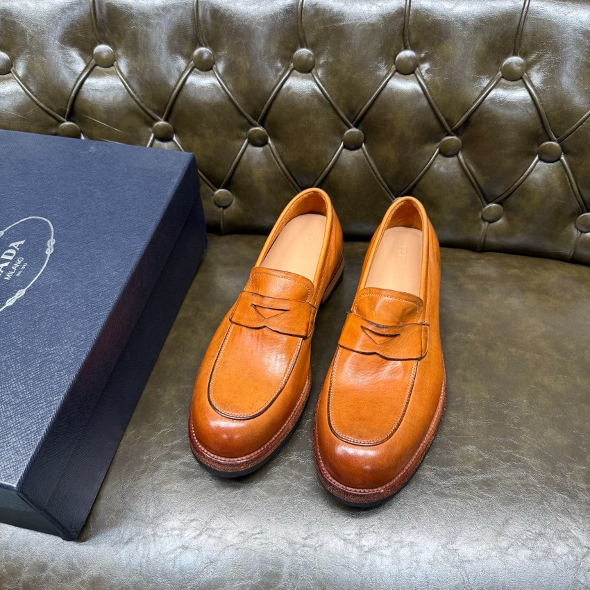 プラダ メンズ レザーローファー n級 2025新作 高再現度 精密ディテール 上質感 高級感仕上げ 職人技術再現 発送保証 安心サイト_2