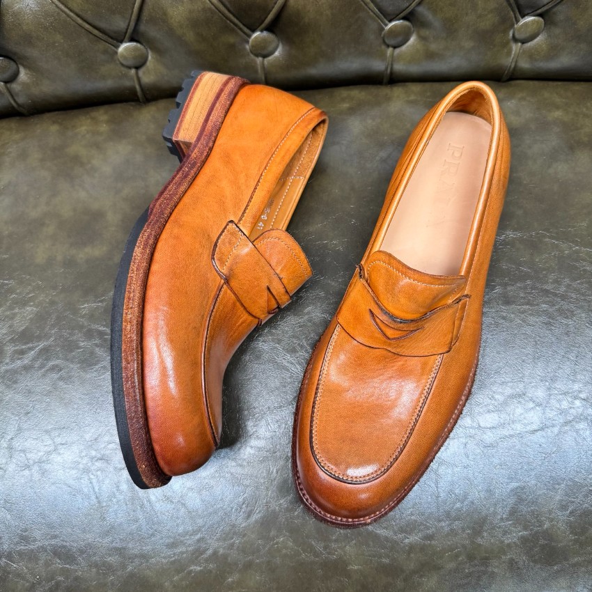 プラダ メンズ レザーローファー n級 2025新作 高再現度 精密ディテール 上質感 高級感仕上げ 職人技術再現 発送保証 安心サイト_5