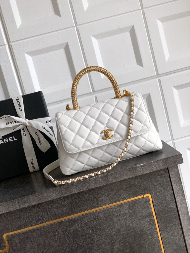 シャネル ミディアムトップハンドルフラップバッグ コピー 2025新作 高再現度 精密ディテール 高級感仕上げ 上質感 レビュー高リピ率 発送保証_1