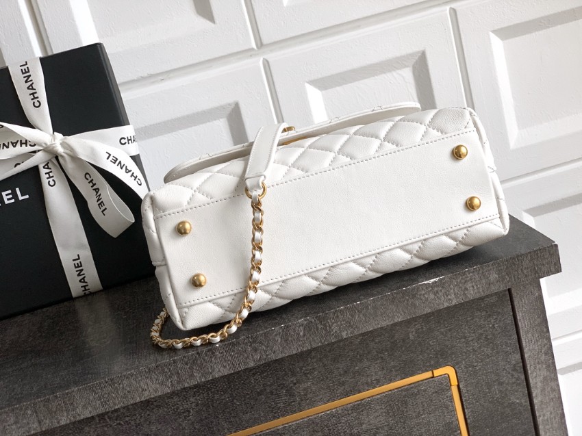 シャネル ミディアムトップハンドルフラップバッグ コピー 2025新作 高再現度 精密ディテール 高級感仕上げ 上質感 レビュー高リピ率 発送保証_3