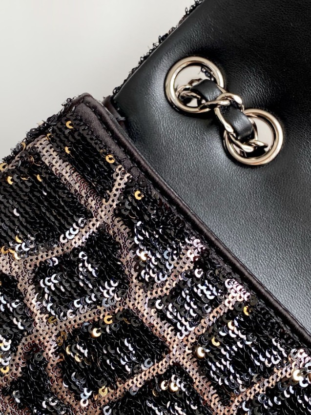 シャネル スパンコール チェーンショルダーバッグ 2025新作 高再現度 偽物 高評価 口コミ多数 精密ディテール 高級感仕上げ 安心サイト_8