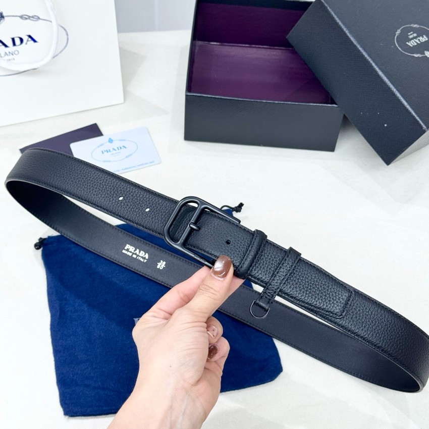 プラダ ベルト メンズ 上質レザー仕様 2025新作 高再現度 職人技術再現 ブランド コピー 精密ディテール 評価高い人気モデル_6