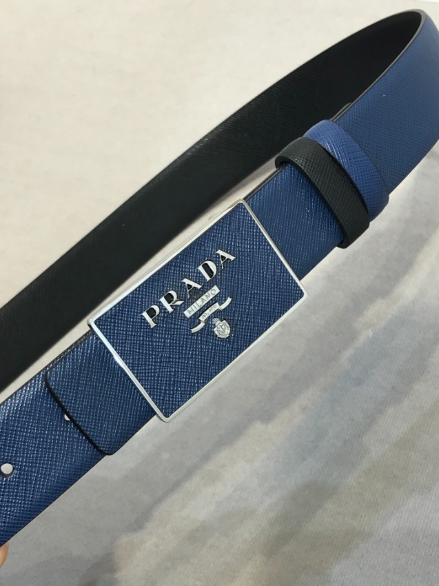 プラダ サフィアーノレザー ベルト 2025新作 スクエアバックル 精密ディテール 高級感仕上げ 職人技術再現 激安屋口コミ 評価高い一本_3