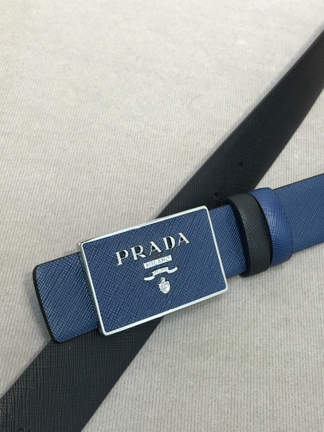 プラダ サフィアーノレザー ベルト 2025新作 スクエアバックル 精密ディテール 高級感仕上げ 職人技術再現 激安屋口コミ 評価高い一本_6