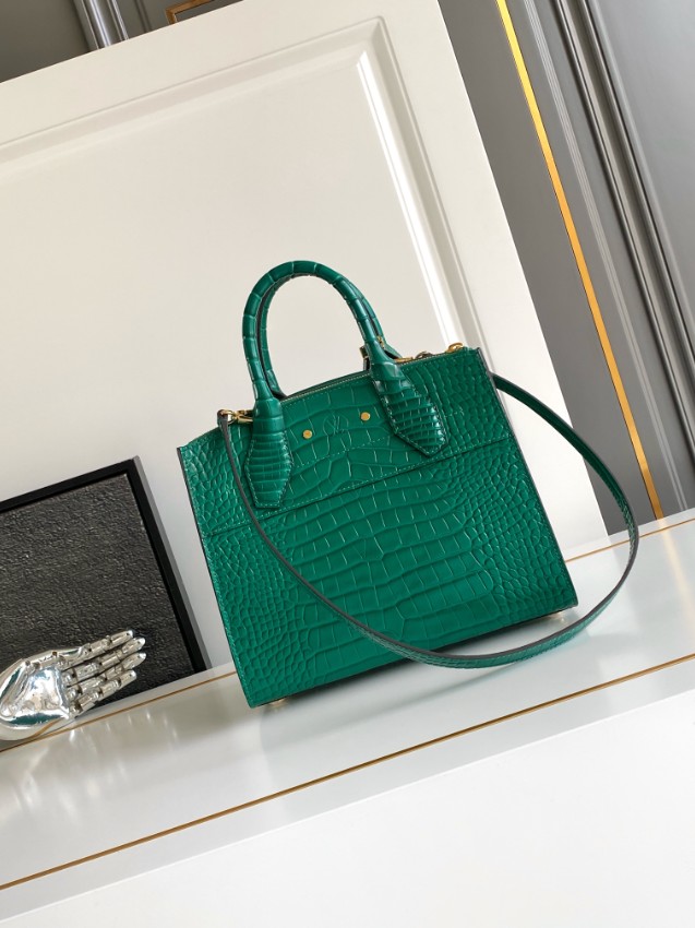 ルイヴィトン クロコ型押しグリーン 2025新作 ブランド コピー 圧倒的な再現度 精密ディテール 高級レベル仕様 確実に届く 秘密厳守配送 ハンドバッグ_2