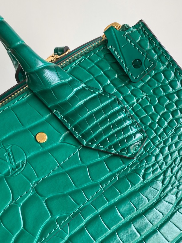 ルイヴィトン クロコ型押しグリーン 2025新作 ブランド コピー 圧倒的な再現度 精密ディテール 高級レベル仕様 確実に届く 秘密厳守配送 ハンドバッグ_8