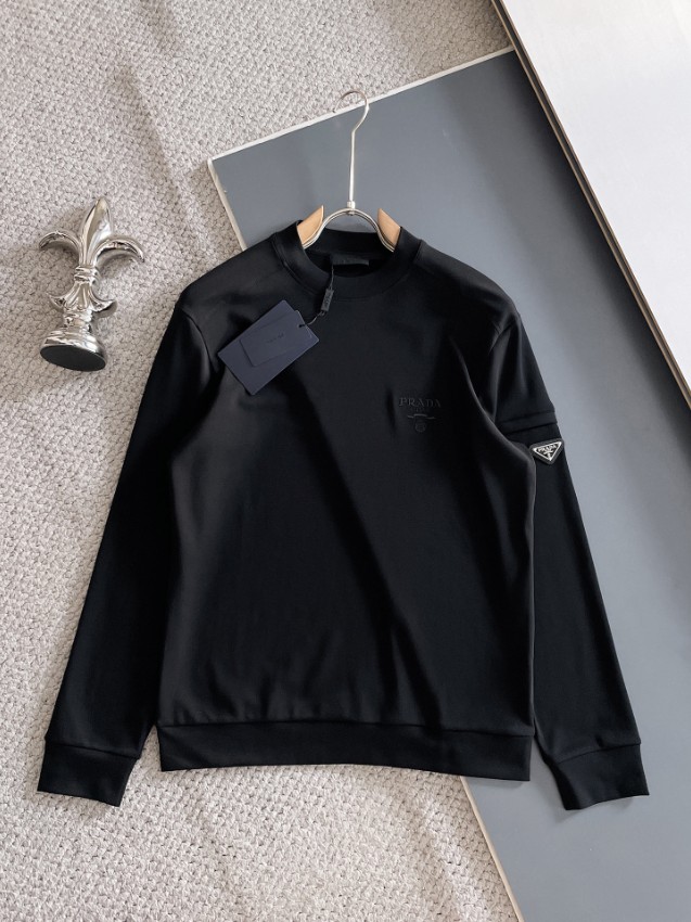 プラダ 激安屋口コミ ロゴスウェットトップス 2025新作 定番モデル 高再現度 高品質仕上げ 快適な着心地 通気性良好 男女兼用 安心サイト_2