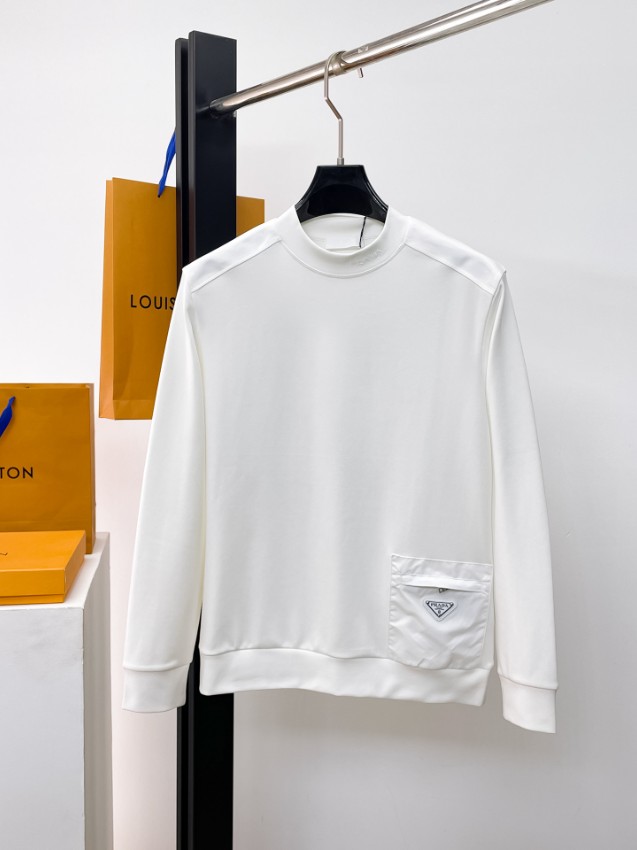プラダ 偽物 バレない再現度 ロゴポケット長袖トップス 2025新作 定番モデル 高再現度 高品質仕上げ 快適な着心地 通気性良好 男女兼用_1