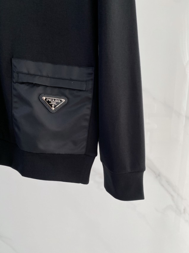 プラダ 優良サイト ロゴポケット長袖トップス 2025新作 定番モデル 高再現度 高品質仕上げ 快適な着心地 通気性良好 男女兼用_6