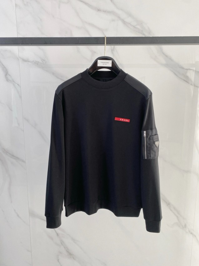 プラダ n級 ロゴパッチ長袖スウェット 2025新作 定番モデル 高再現度 高品質仕上げ 快適な着心地 通気性良好 男女兼用_1