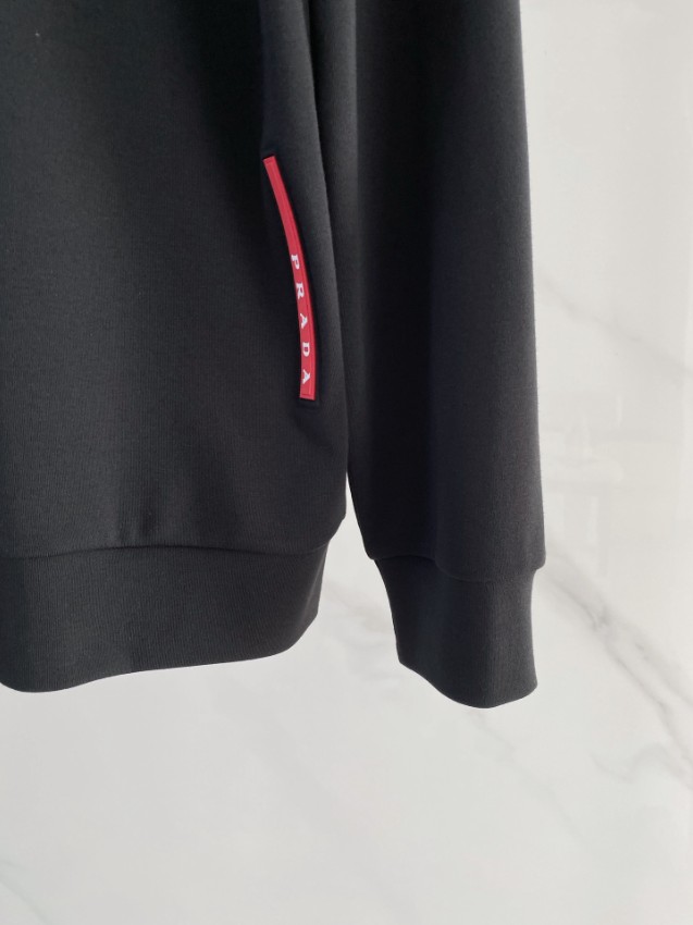 プラダ ブランド コピー 2025新作 ブラック 定番クルーネックスウェット 高品質 高再現度 口コミ多数 安心サイト 実店舗運営_8