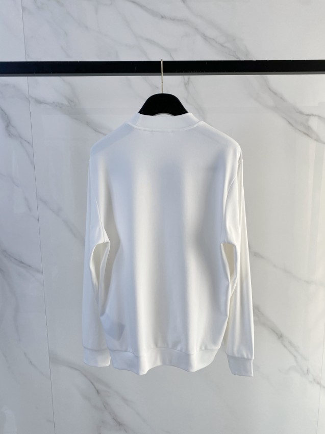プラダ 格安 2025新作 ホワイト フロントポケット クルーネックスウェット 高再現度 高評価 安心サイト 実店舗運営_1