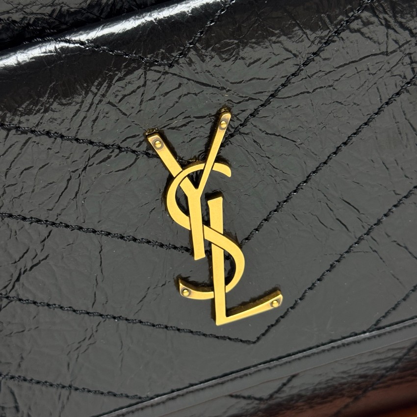 サンローラン チェーンバッグ 優良サイト 2025新作 高品質 上質感 丁寧な縫製 高再現度 レビュー高リピ率 ブラック×ゴールド金具_6