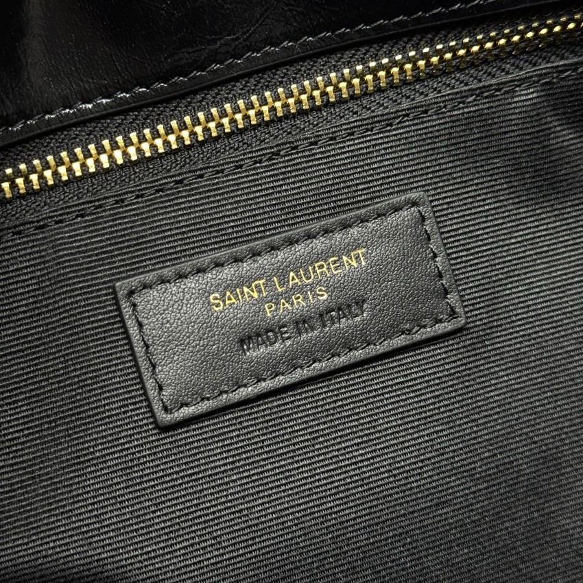 サンローラン チェーンバッグ 優良サイト 2025新作 高品質 上質感 丁寧な縫製 高再現度 レビュー高リピ率 ブラック×ゴールド金具_9