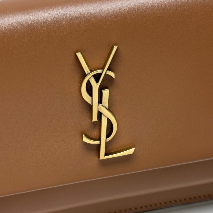 サンローラン チェーンウォレット スーパーコピー 2025新作 高品質 上質感 丁寧な縫製 高再現度 ブラウン系 レビュー高リピ率_3