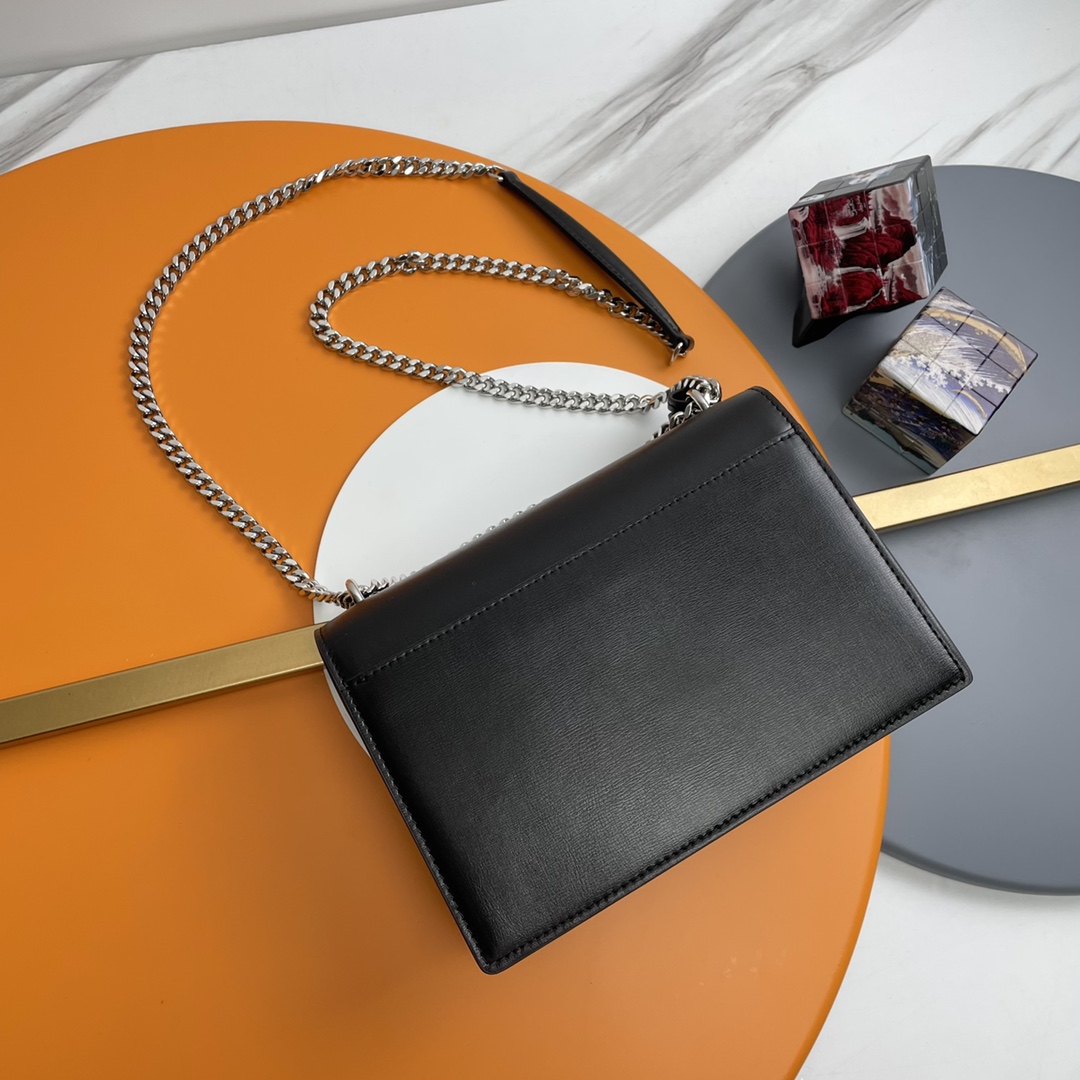 サンローラン 激安 2025新作 ブラックチェーンバッグ 正確な刻印と精密ディテール 高級レベル仕様の高再現度モデル 発送保証 追跡可能 安心サイト_5